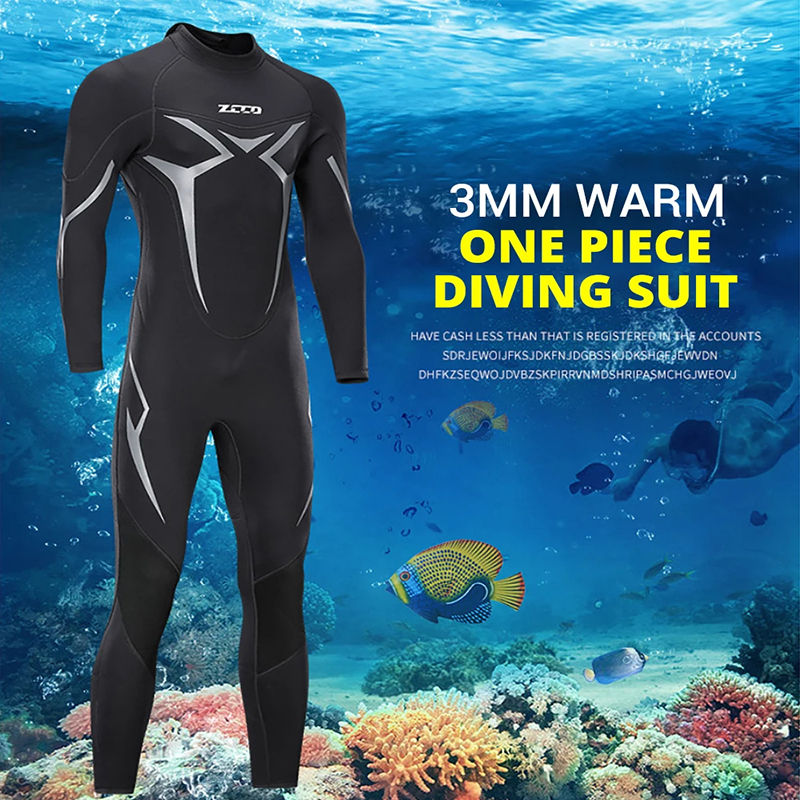Triathlon Cycling Kit - Neoprene Wetsuit 3mm Mens Long Sleevele