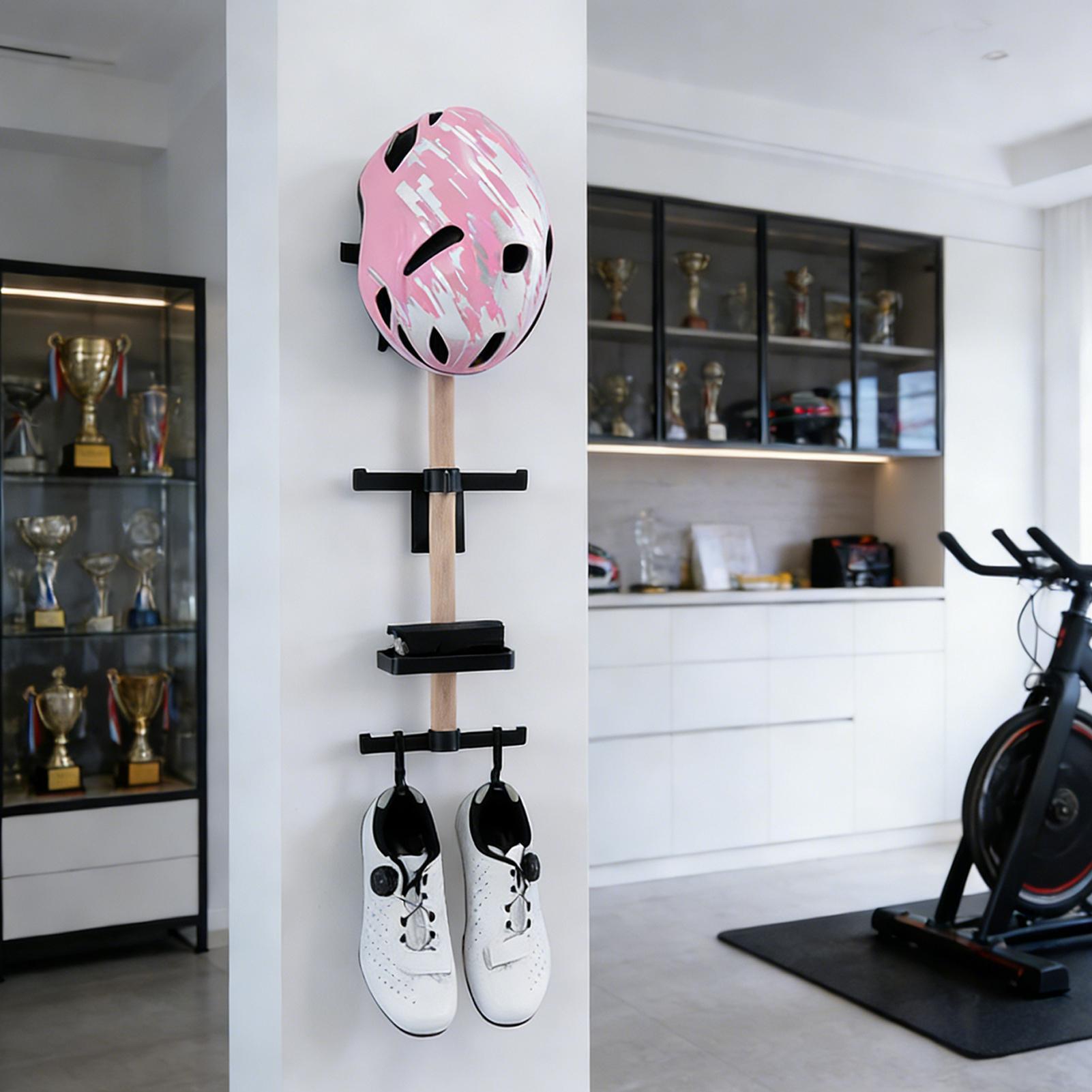 Cycling Gear Organizer Wall - Bike Gear Wall Storage Rack, Space-Saving