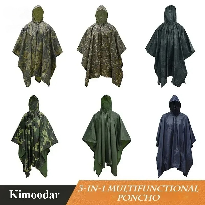 Tactical Camouflage Rain Ponch – Cycling Gear Rain recenzja i cena