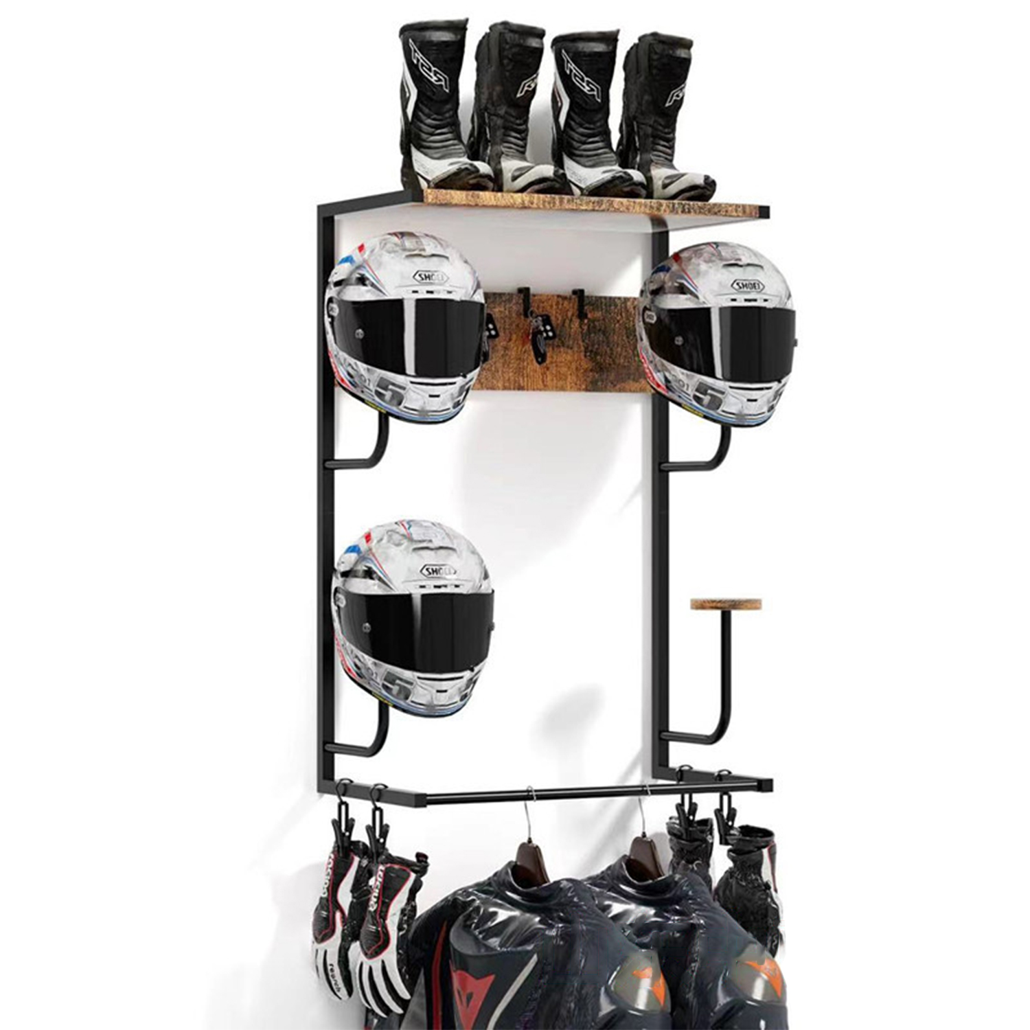 Motorcycle Helmet Holder, Wall – Cycling Gear Organizer Wall recenzja i cena