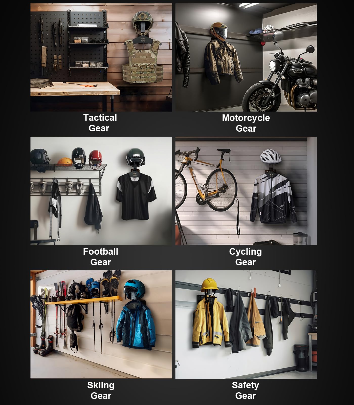 Motorcycle Helmet Holder Wall  – Cycling Gear Organizer Wall recenzja i cena