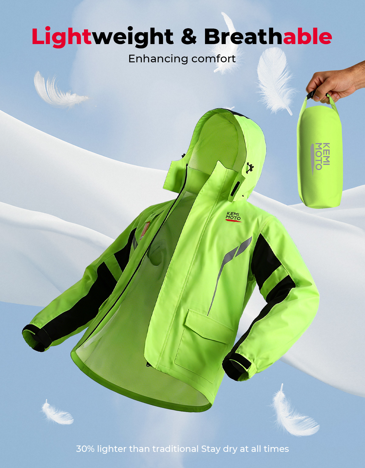 KEMIMOTO Unisex Waterproof Rai – Cycling Gear Rain recenzja i cena