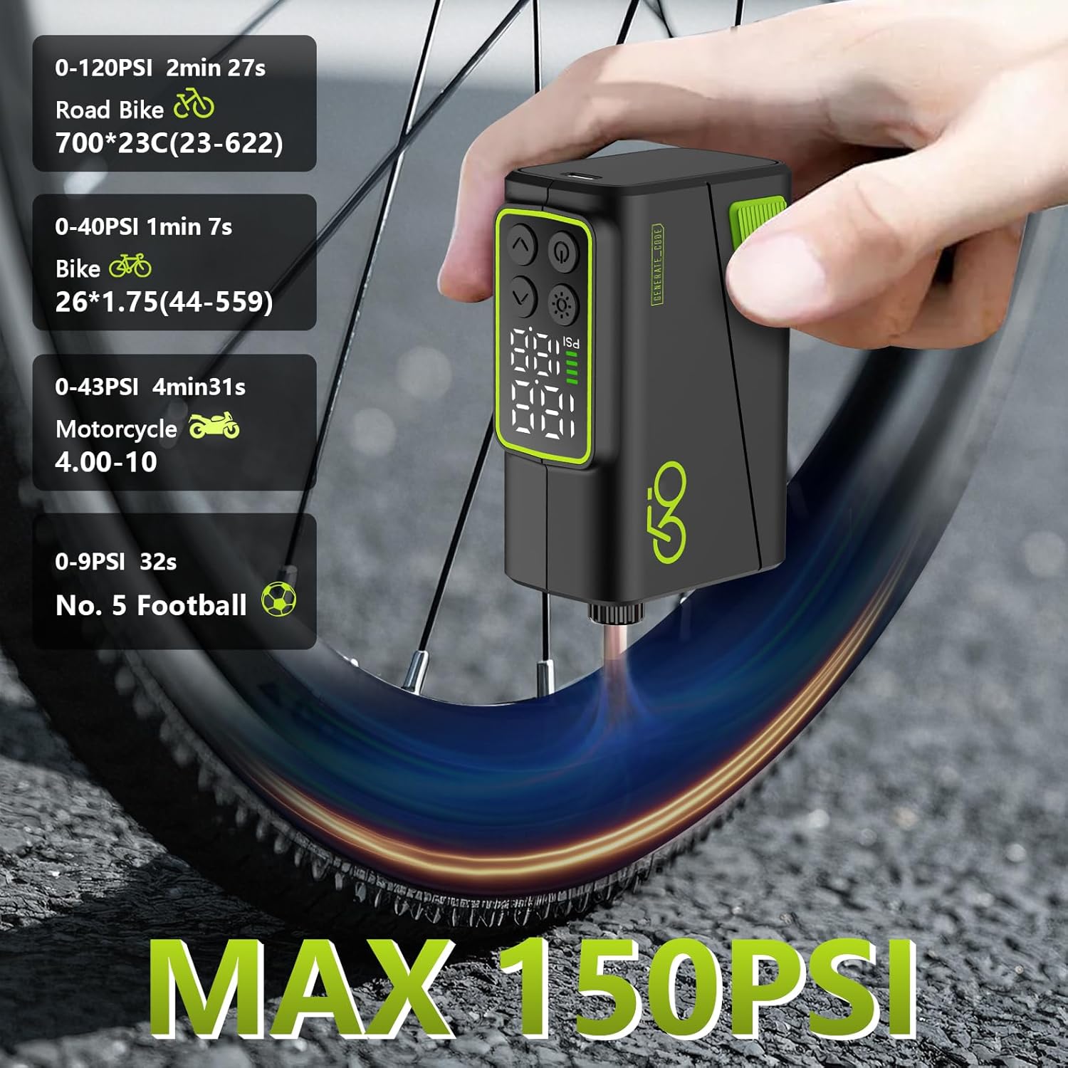Electric Bicycle Tire Pump Min – Cycling Gear Display recenzja i cena