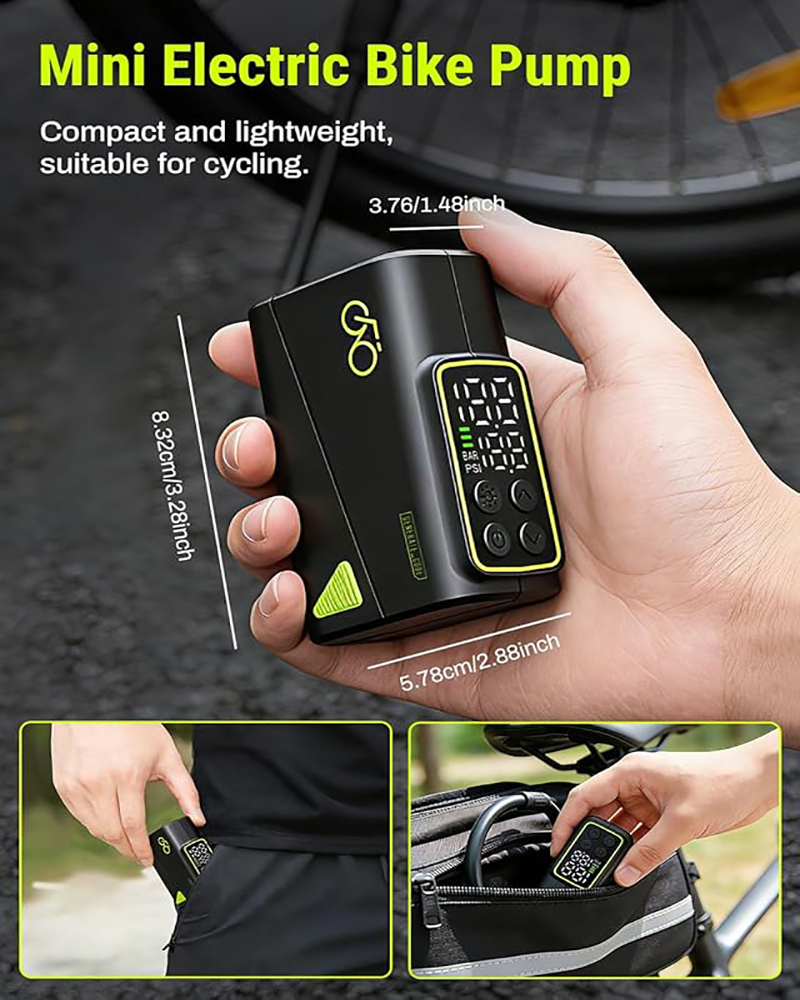 Electric Bicycle Tire Pump Min – Cycling Gear Display recenzja i cena