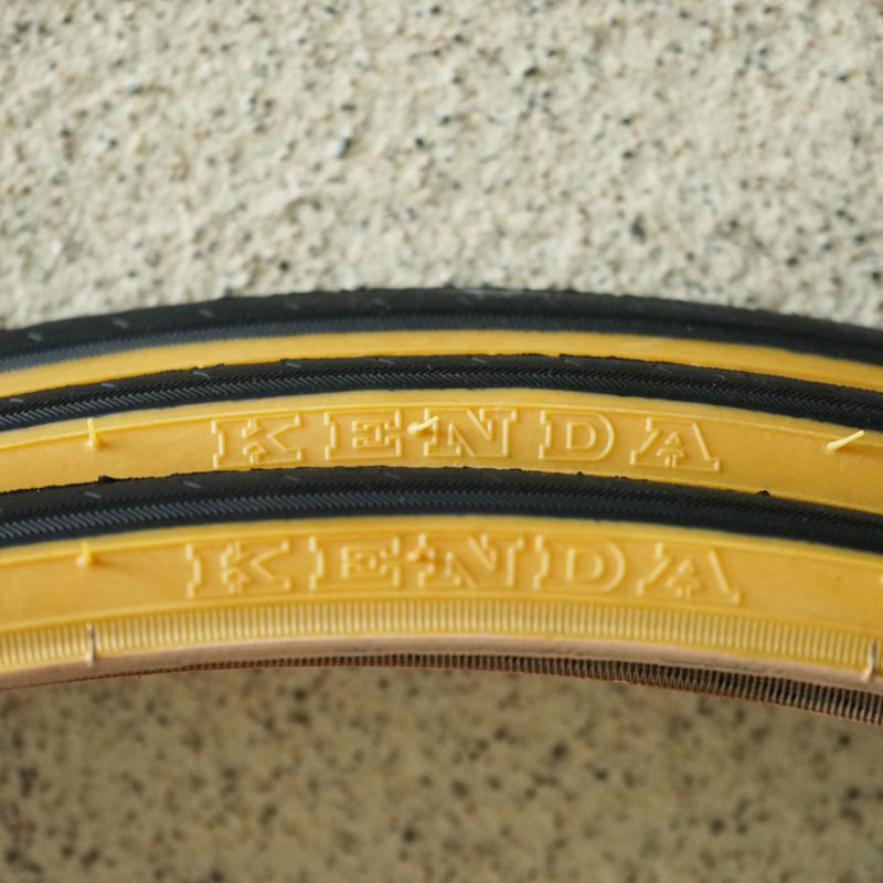 Retro Bicycle Tires 700C Road  – Yellow Cycling Gear recenzja i cena
