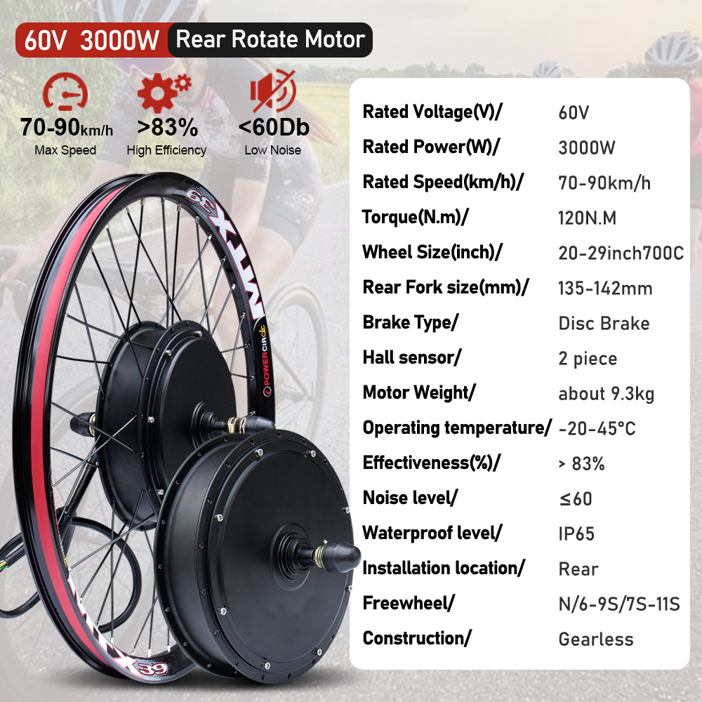 60V 3000W Electric Bike Conver – Cycling Gear Display recenzja i cena